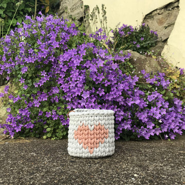 Heart Crochet Basket