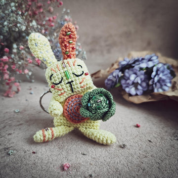 Miniature Bunny with Cabbage