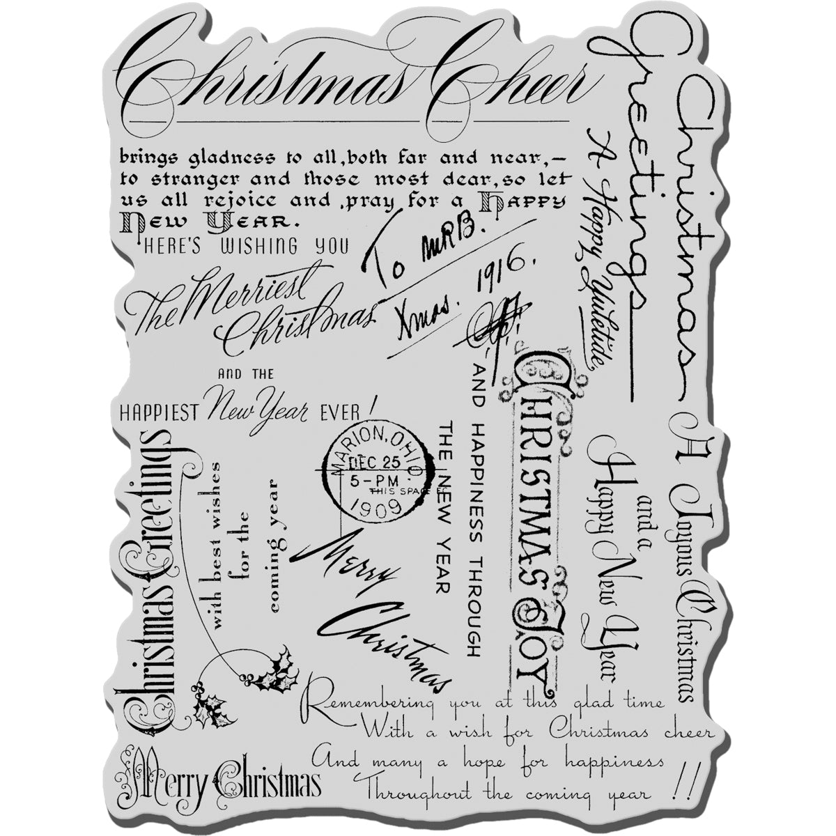 Stampendous Cling Stamp - Christmas Background