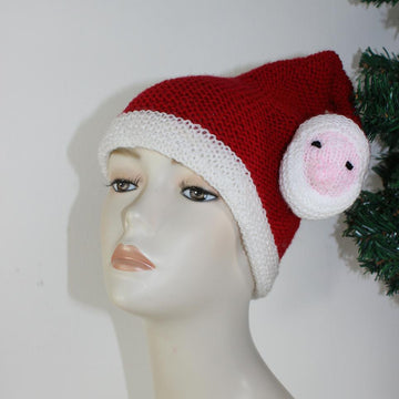 Adult Santa Head Christmas Hat
