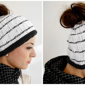 Strickanleitung – Messy Bun – Duttmütze – No.155