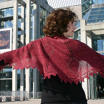Diamond sunburst shawl