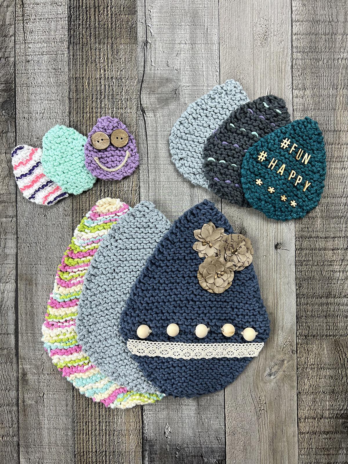 Eggtastic Dishcloth Canvas (Garter Version)