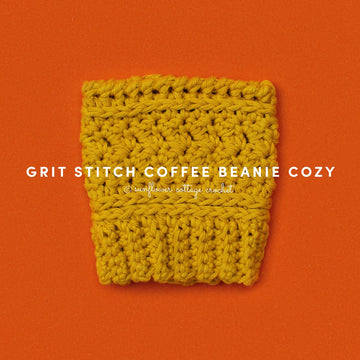 Grit Stitch Coffee Beanie Cozy