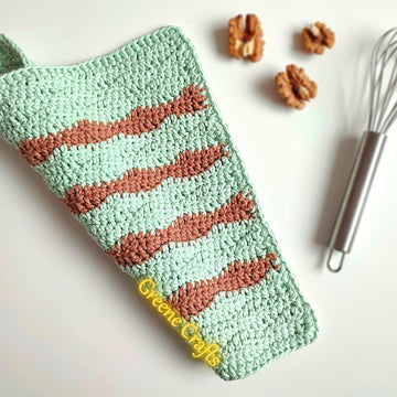 "Waves" Washcloth or Dishcloth - Easy Crochet Pattern for Beginners