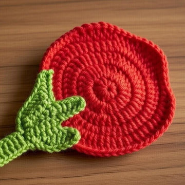 Crochet Tulip Flower Coaster Pattern | PDF + Video Tutorial