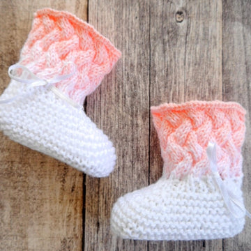 Strickanleitung - Babyschuhe Ombré - Farbverlauf - No.165