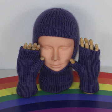 Toddler & Child Aran Rib Balaclava and Gloves