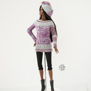 Sweater and turban for doll