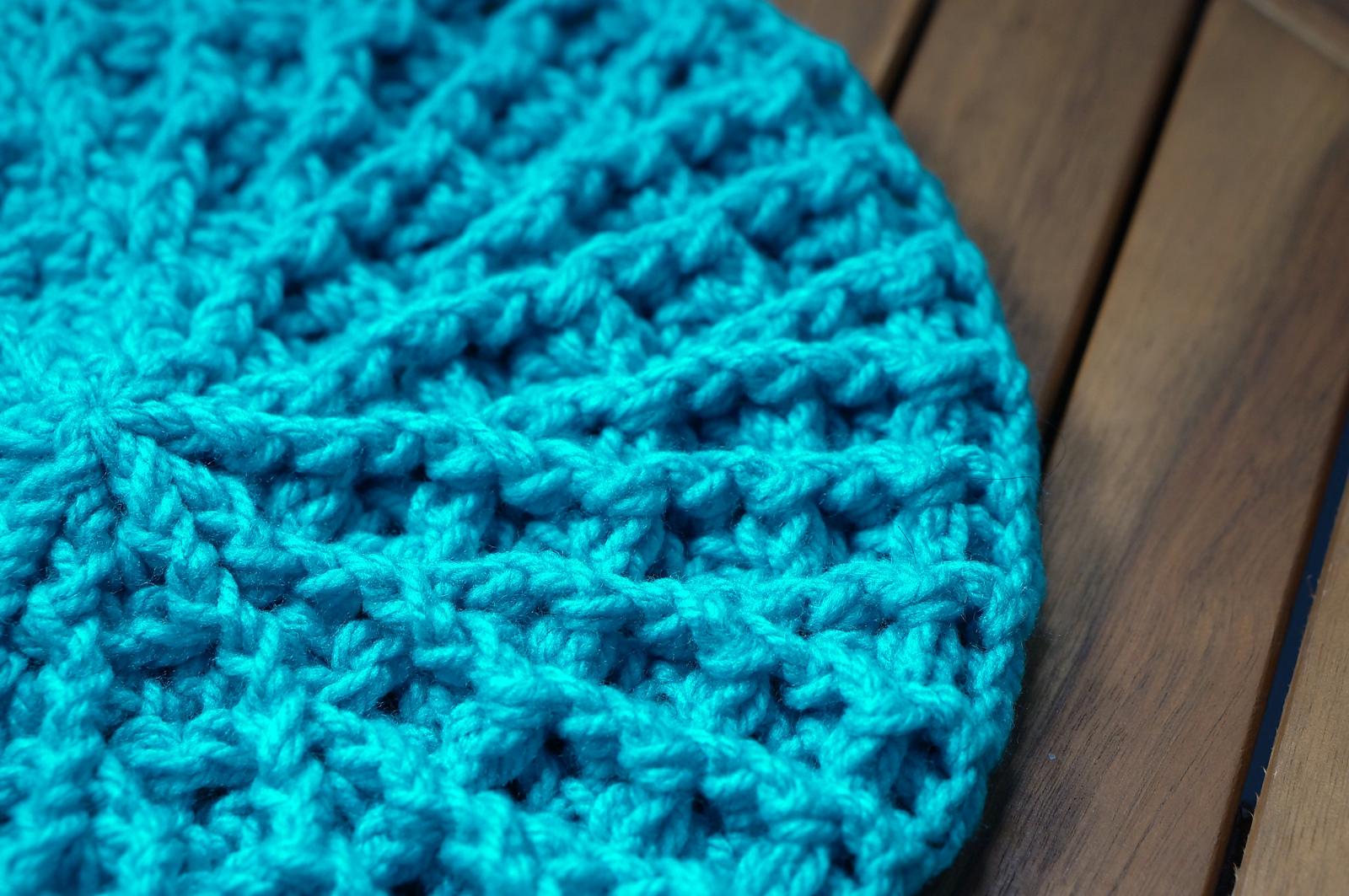 Waffle stitch circle