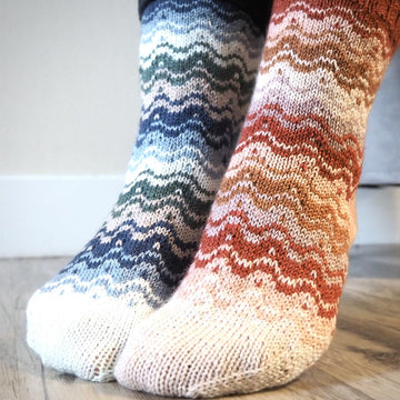 Painted Waves Socks