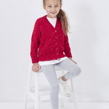 Cardigan and Sweater in King Cole Big Value Tweed DK - 5705 - Downloadable PDF
