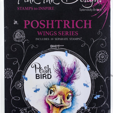 Creative Expressions Pink Ink Designs A5 Clear Stamp Set - Postrich
