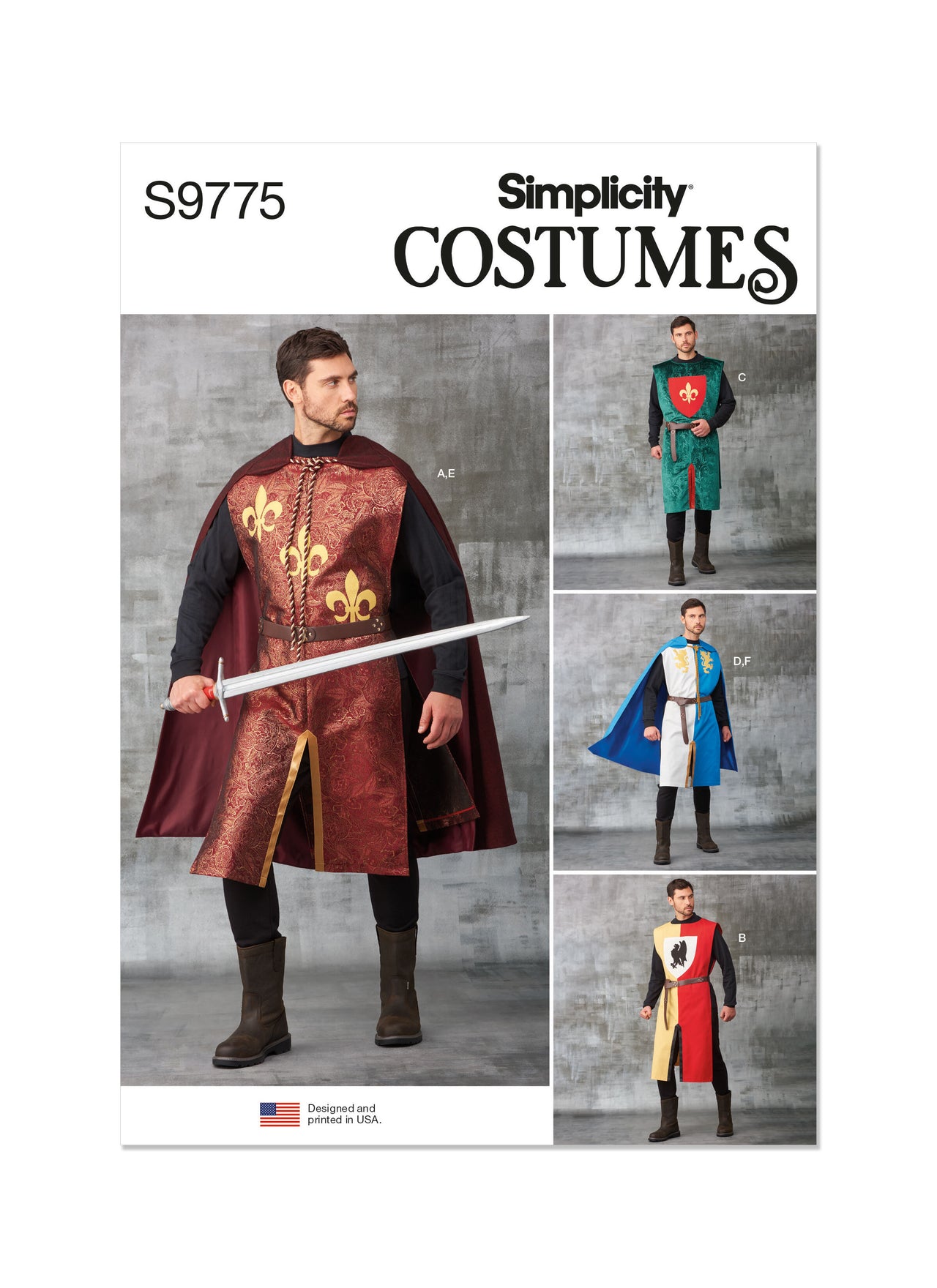 Simplicity Unisex Tabards, Capes and Heraldic Shields S9775 - Sewing Pattern