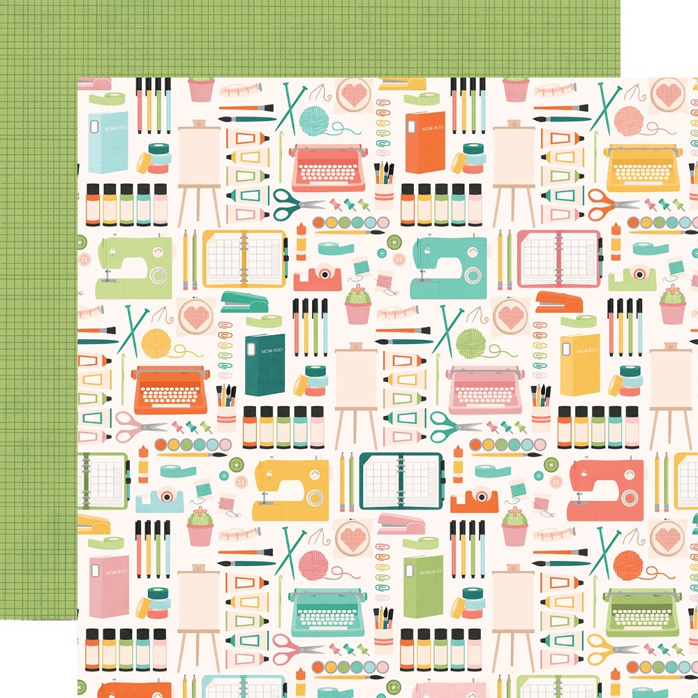 Simple Stories Hey, Crafty Girl Double-Sided Cardstock 12"X12" 25/Pkg - Makers Gonna Make