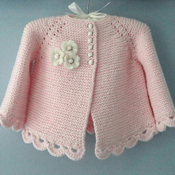 Knitting PATTERN Baby Cardigan Garter Stitch Baby Jacket Maria