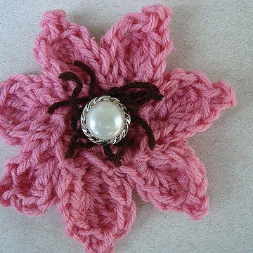 588 crochet flower, sheballa, easy petal flower
