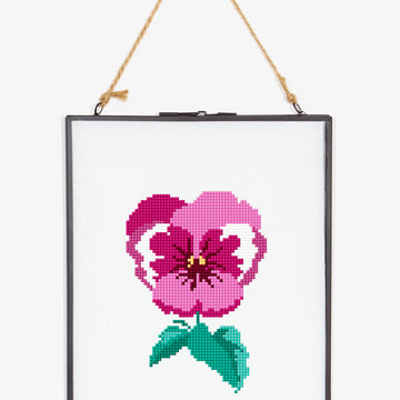 Pink Pansy in DMC - PAT0647 - Downloadable PDF