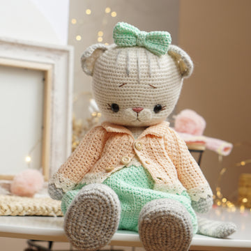 Crochet Doll Clothes Pattern - Outfit Chanel for large toys