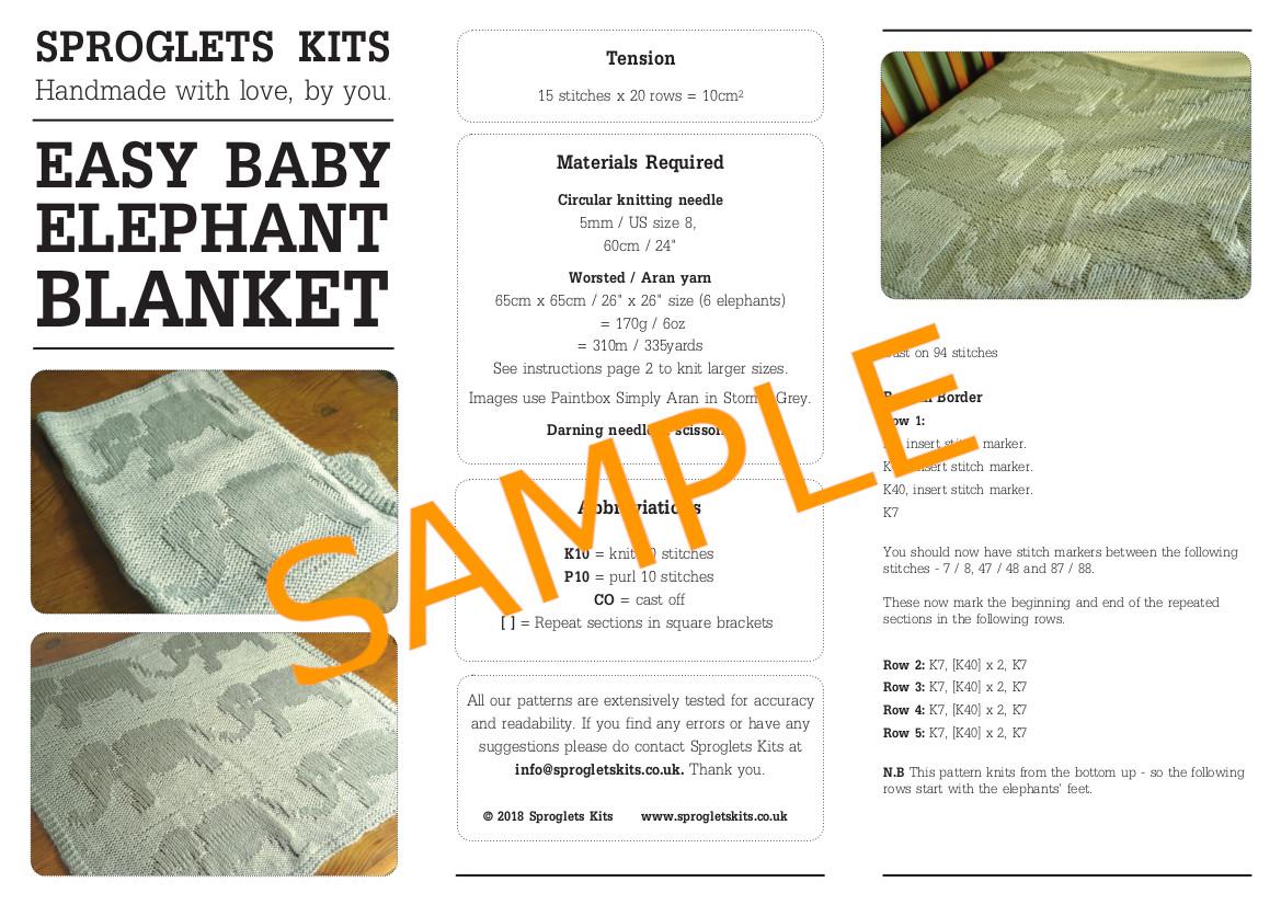 Easy Elephant Baby Blanket