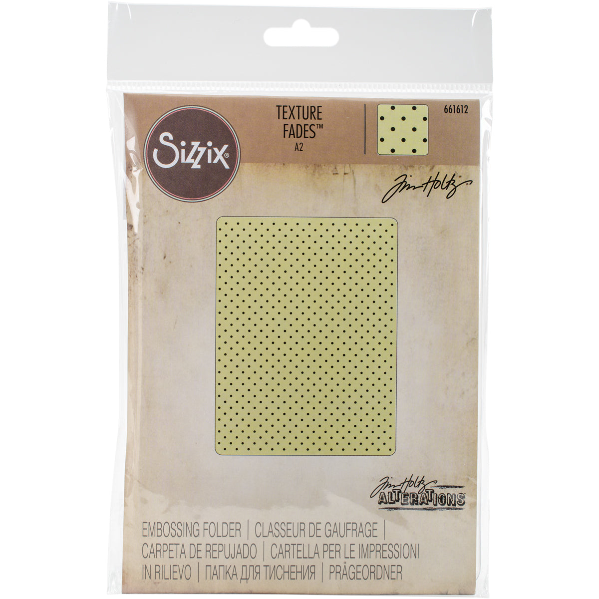 Sizzix Texture Fades A2 Embossing Folder - Tiny Dots