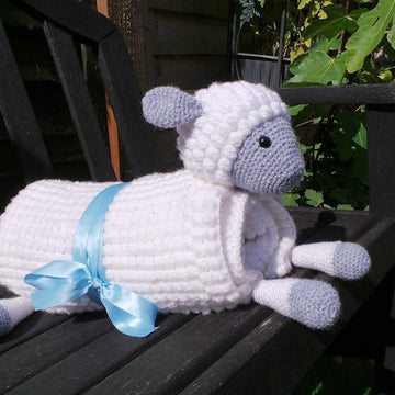 3 in 1 Farm Sheep Folding Baby Blanket