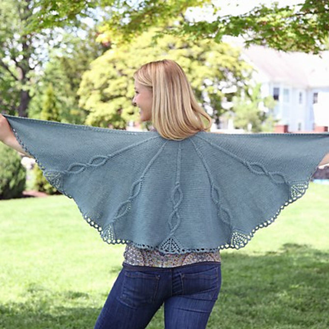 547 Chandelier Shawl - Knitting Pattern for Women in Valley Yarns Colrain