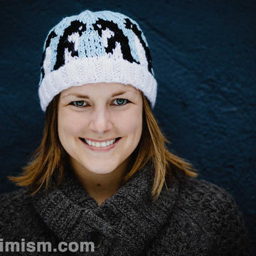 Penguin Patterned Knit Hat