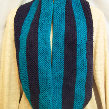 Easy Colour Block Infinity Scarf for Beginners