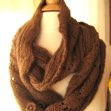Lace, Cable, Scarf and Cowl all in one