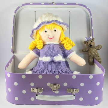 Molly knitted doll with teddy bear 19018