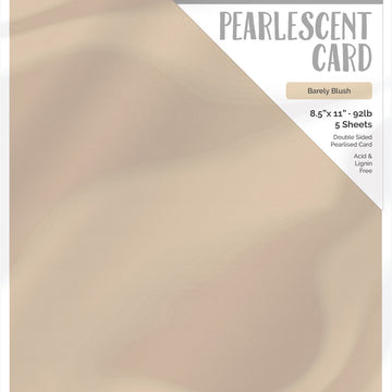 Tonic Studios Craft Perfect Pearlescent Cardstock 8.5"X11" 5/Pkg - Barely Blush