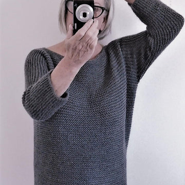 Aran Garter Stitch Tee Sweater