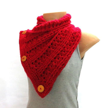 Ribbed buttoned scarf