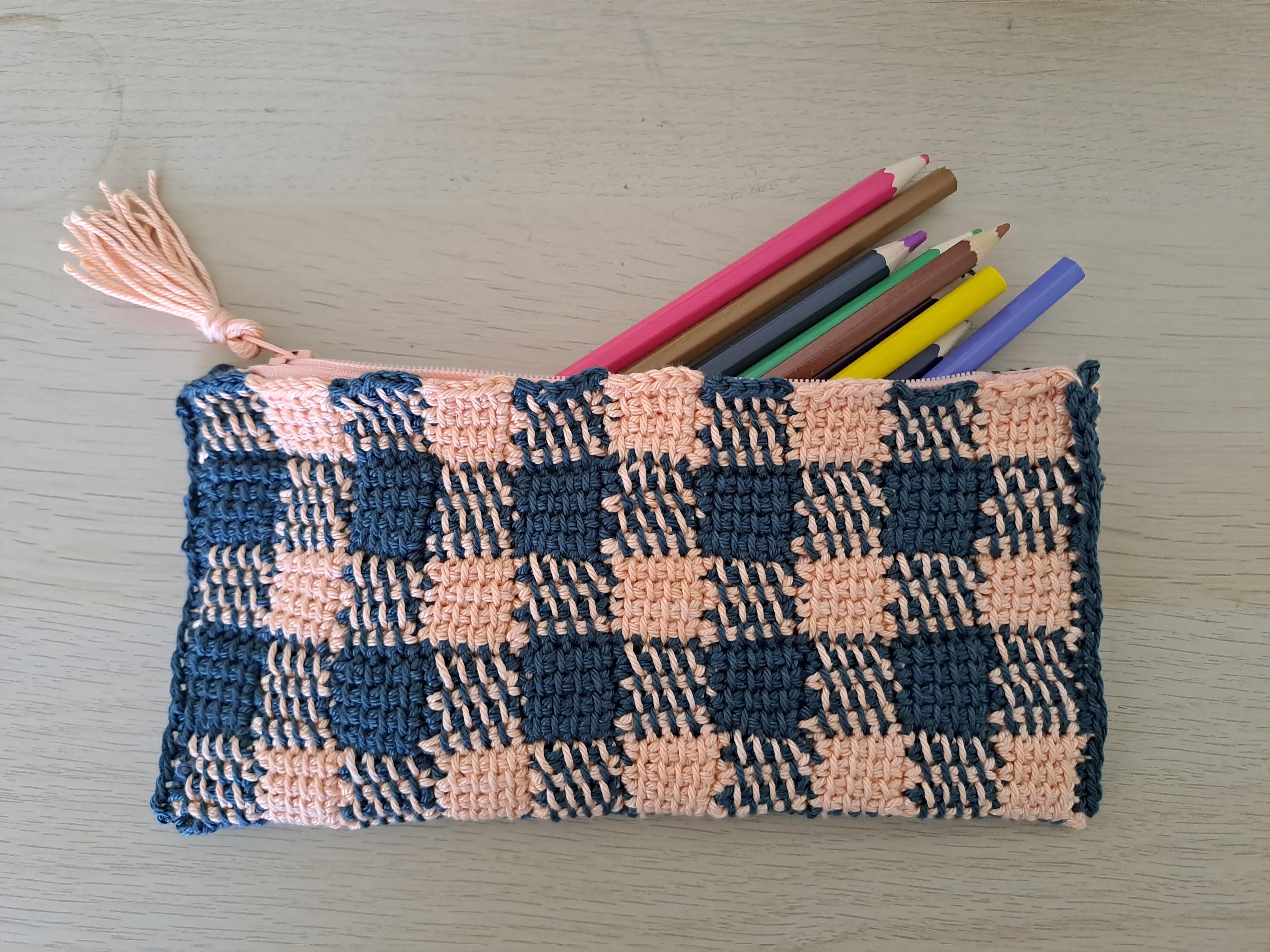 Gingham Pencil Case