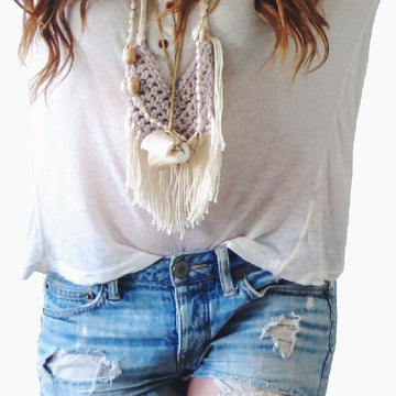 Chevron Fringe Necklace