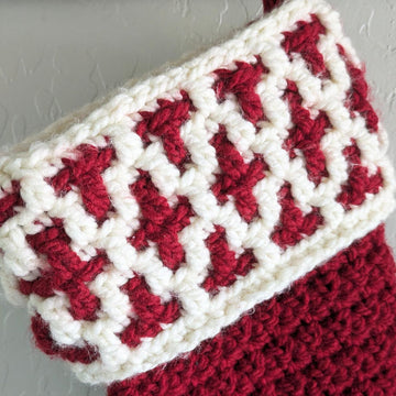 Large Mosaic Christmas Stocking