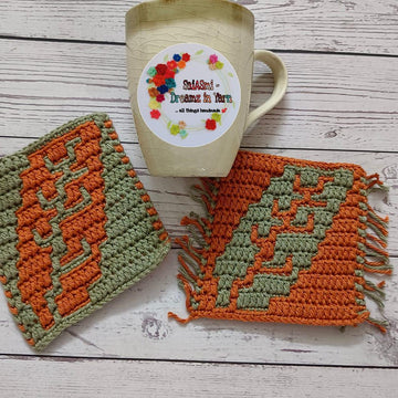 Fallen Leaf Mosaic Coasters