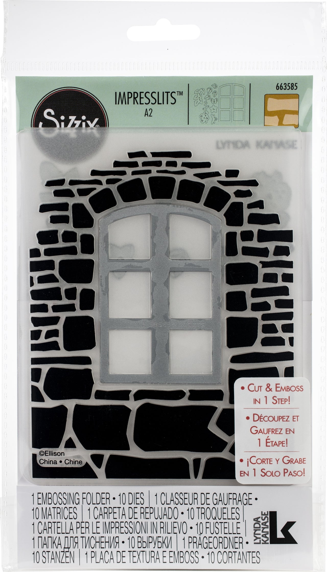 Sizzix Impresslits Embossing Folder By Lynda Kanase - Window Box