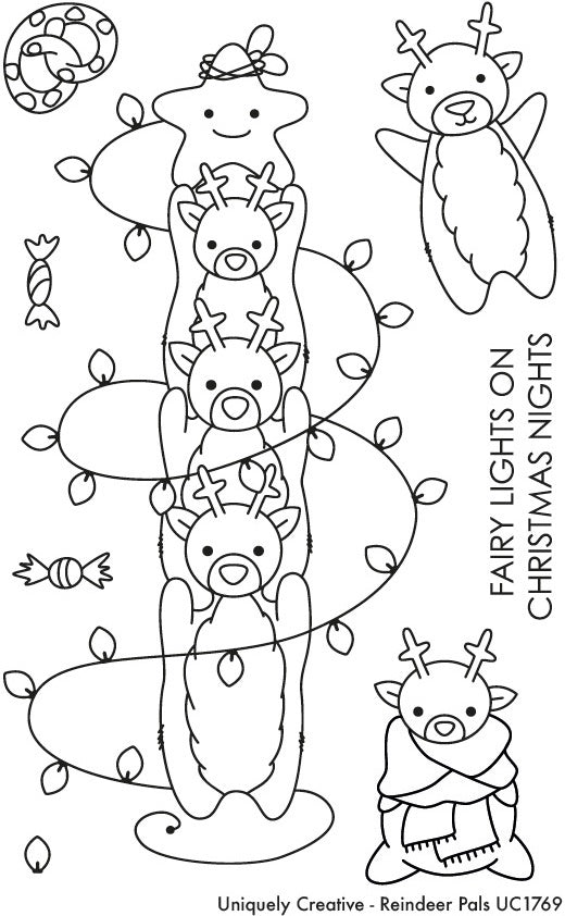 Uniquely Creative 4"X6" Clear Stamps - Reindeer Pals