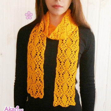 Four Lacy long Scarves crochet patterns_ PLS1