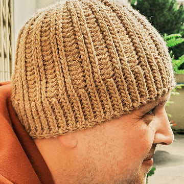 Flat Worked Crochet Hat