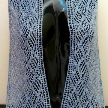 Checkerboard Mesh Lace Scarf