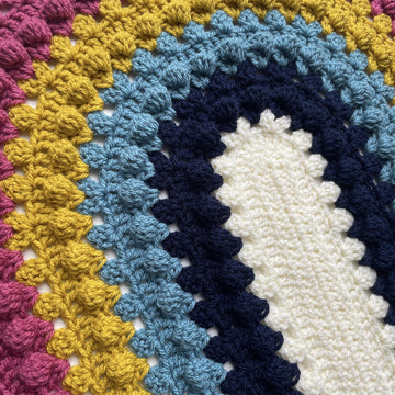 Granny Bobblina Rainbow Blanket pattern by Melu Crochet