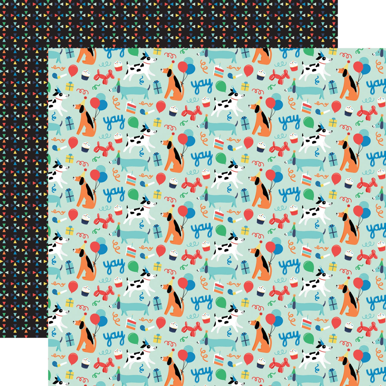 Echo Park Paper It's Your Birthday Boy Double-Sided Cardstock 12"X12" 25/Pkg - Dog Party