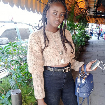 Cropped crochet sweater pattern