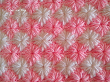 Baby blanket zig zag STAR