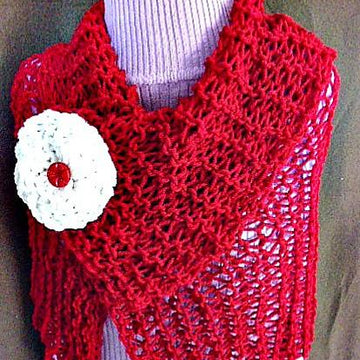 YT Red Beginner Shawl