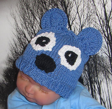 BABY BLUE BEAR BEANIE ANIMAL HAT