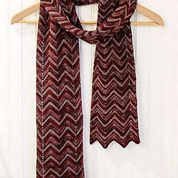 Three-Color Ripple Scarf